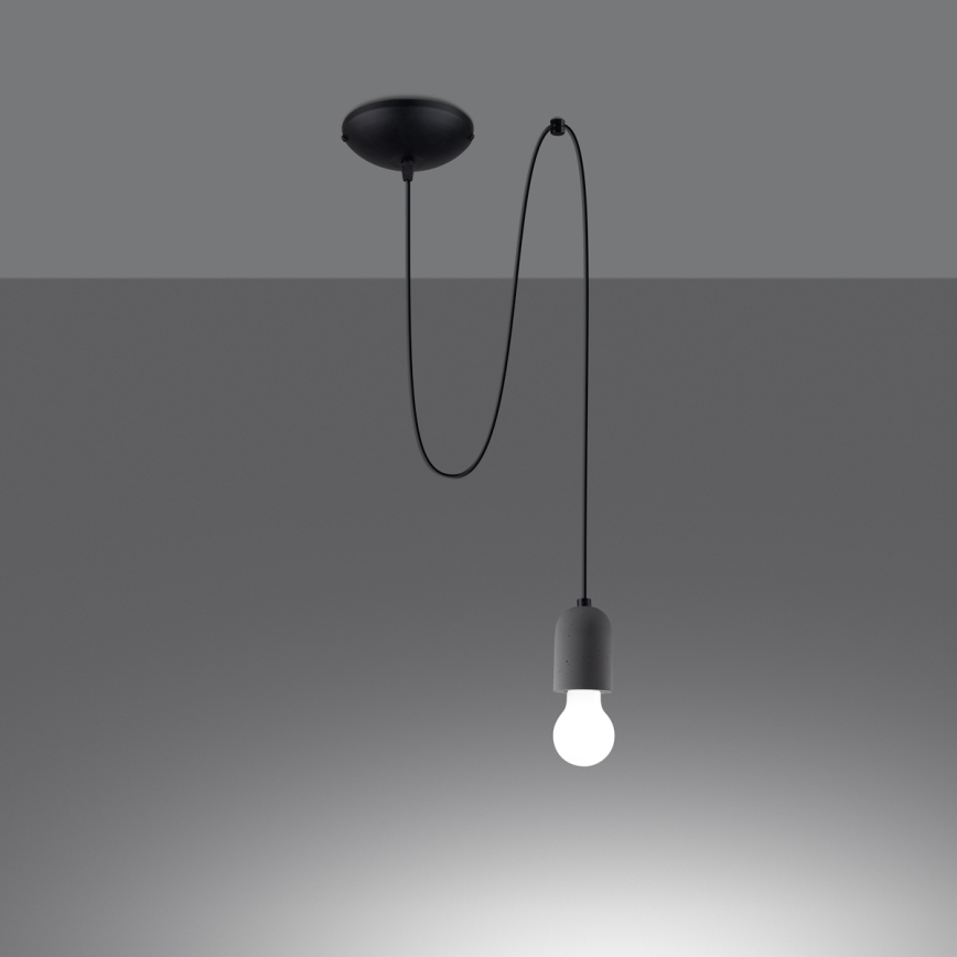 Luster na lanku NESO 1xE27/15W/230V pavúk betón