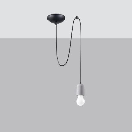 Luster na lanku NESO 1xE27/15W/230V pavúk betón