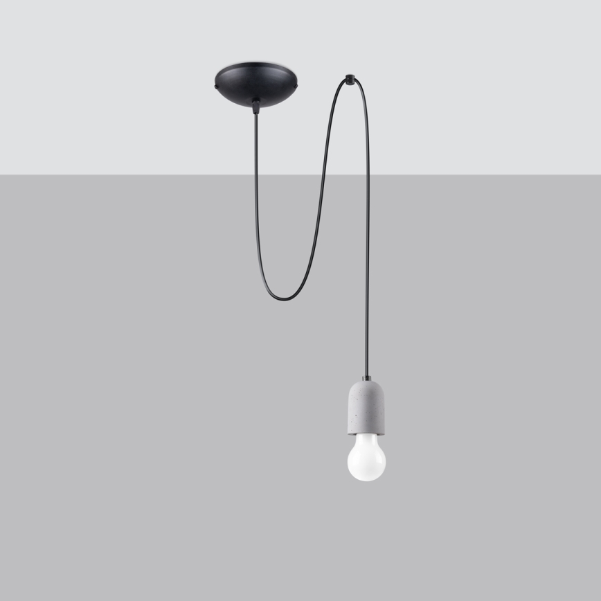 Luster na lanku NESO 1xE27/15W/230V pavúk betón