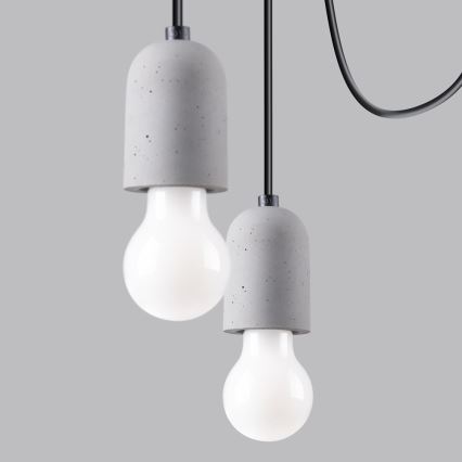 Luster na lanku NESO 5xE27/15W/230V pavúk betón