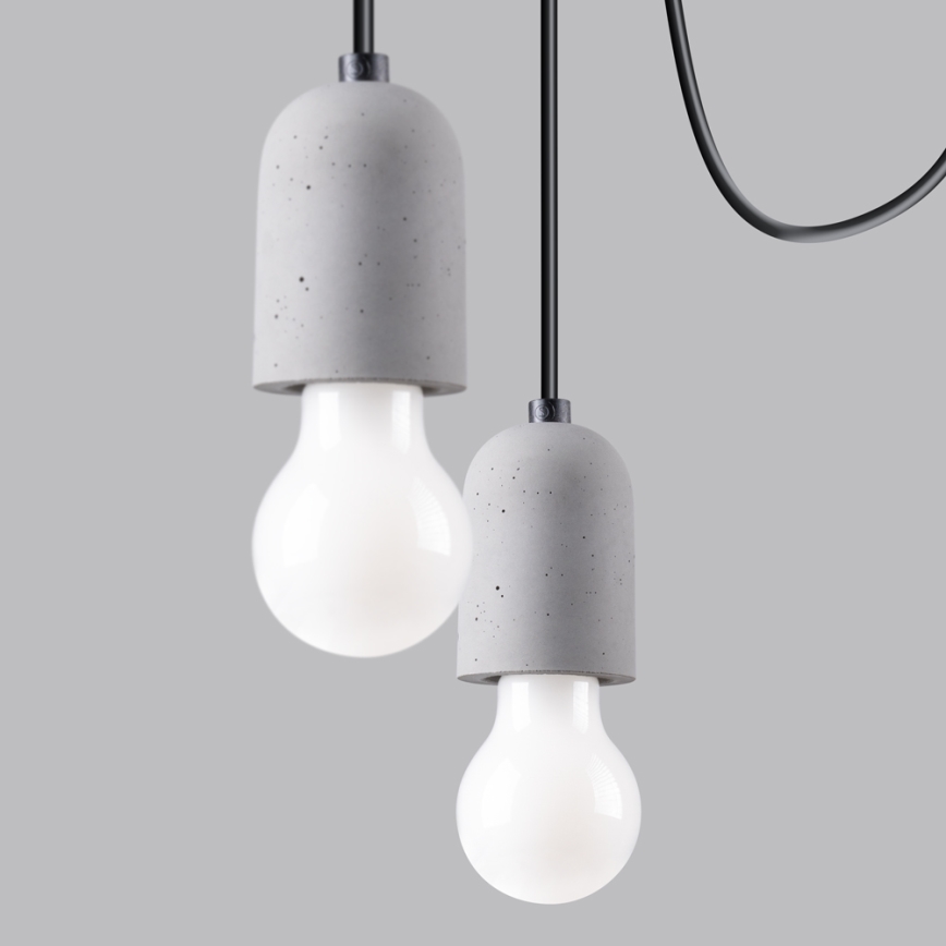 Luster na lanku NESO 5xE27/15W/230V pavúk betón