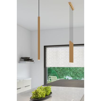 Luster na lanku PASTELO 3xG9/8W/230V zlatá