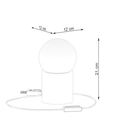 Stolná lampa BOOMO 1xG9/8W/230V buk