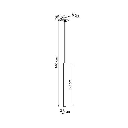 Luster na lanku PASTELO 1xG9/8W/230V lesklý chróm