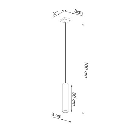 Luster na lanku LAGOS 1xGU10/10W/230V zlatá