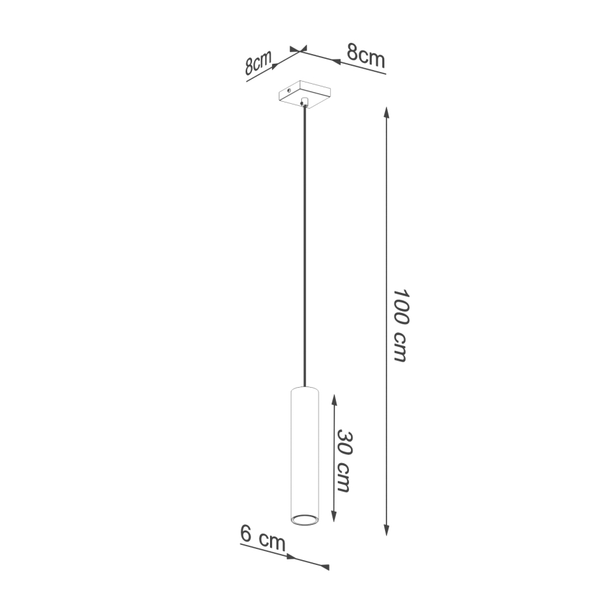 Luster na lanku LAGOS 1xGU10/10W/230V zlatá