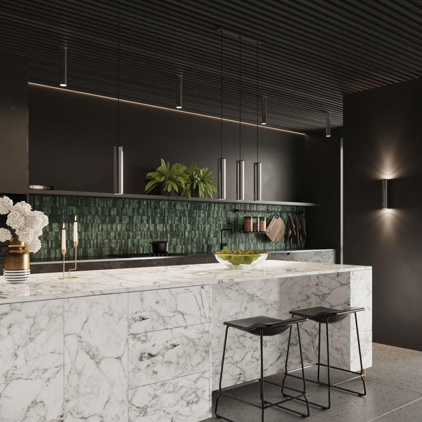 Luster na lanku LAGOS 1xGU10/10W/230V lesklý chróm