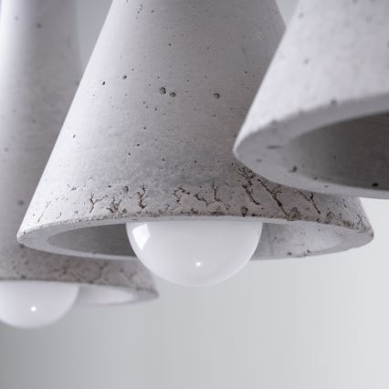 Luster na lanku REA 3xE14/12W/230V betón