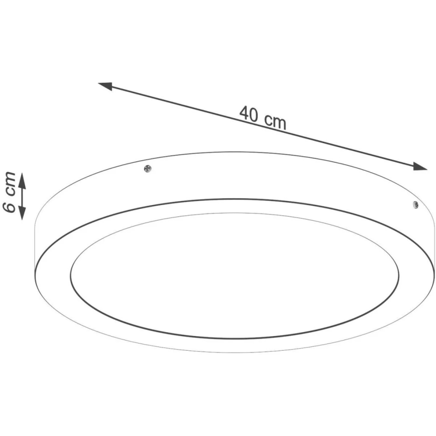 LED stropné svietidlo ONYX LED/32W/230V pr. 40 cm čierne