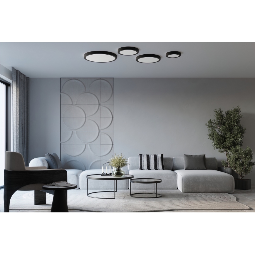 LED stropné svietidlo ONYX LED/48W/230V priemer 60 cm čierna