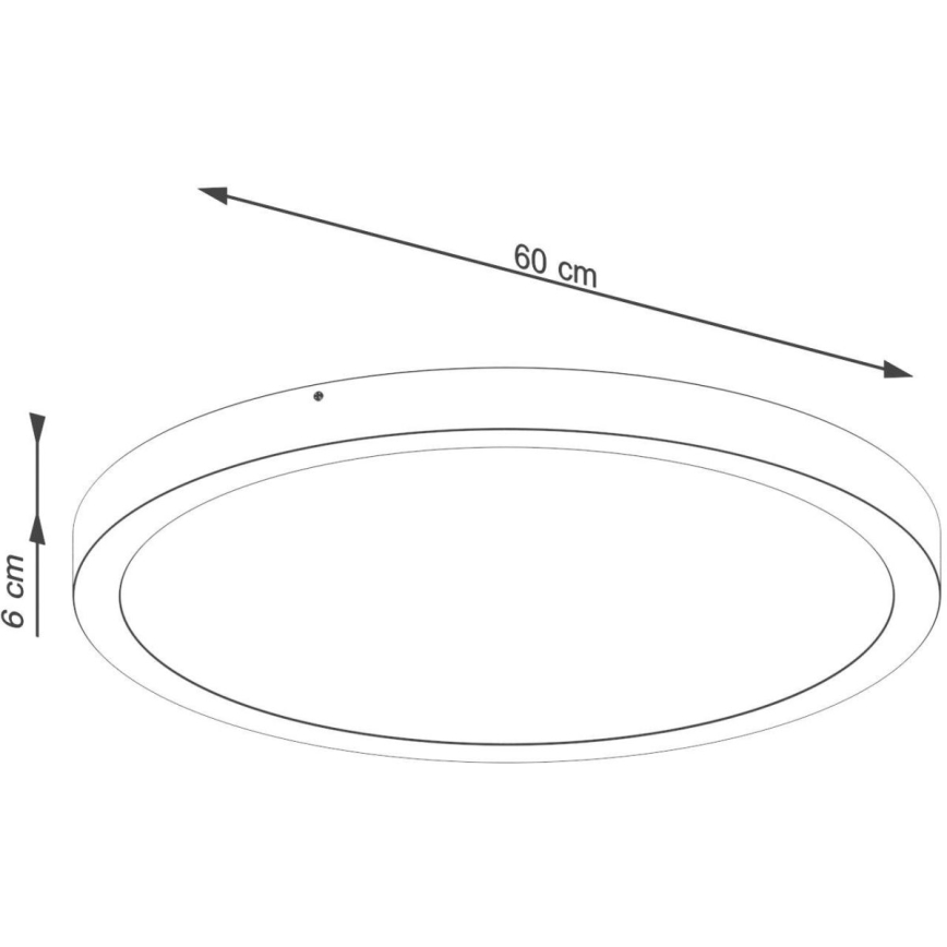 LED stropné svietidlo ONYX LED/48W/230V priemer 60 cm čierna