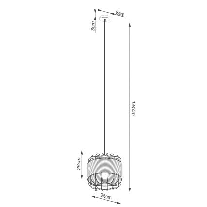 Luster na lanku FOST 1xE27/15W/230V