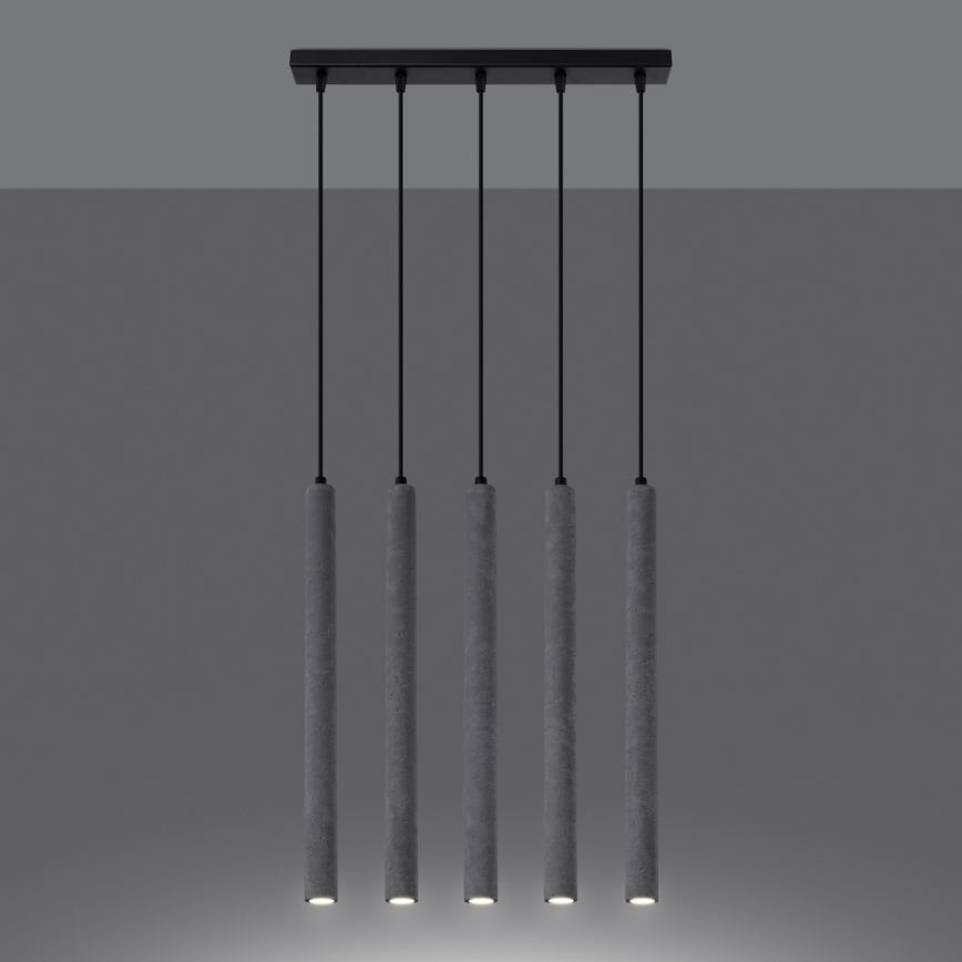 Luster na lanku PASTELO 5xG9/8W/230V betón
