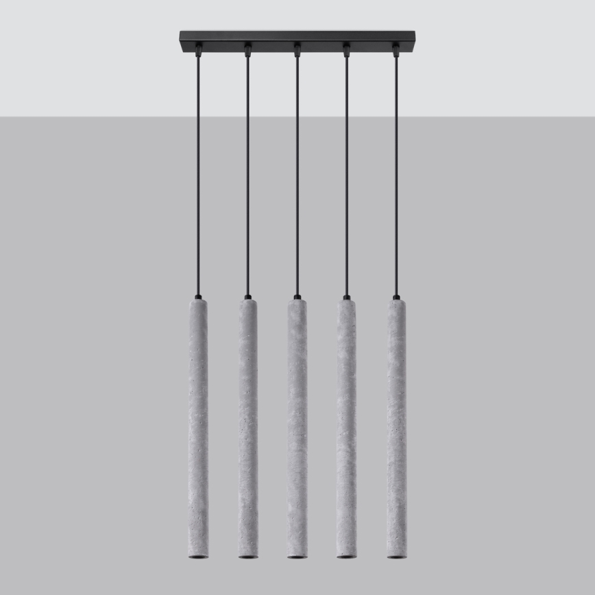 Luster na lanku PASTELO 5xG9/8W/230V betón