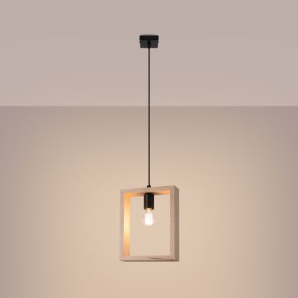 Luster na lanku ARIES 1xE27/15W/230V buk/béžová