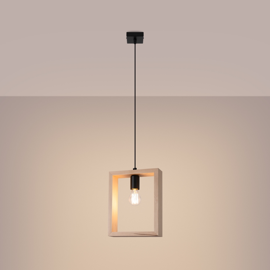 Luster na lanku ARIES 1xE27/15W/230V buk/béžová