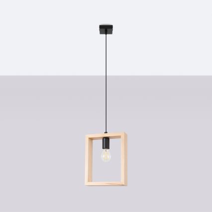 Luster na lanku ARIES 1xE27/15W/230V buk/béžová