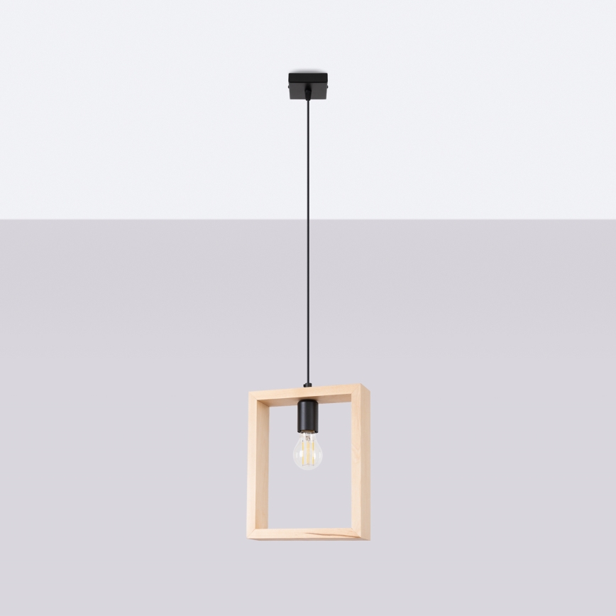 Luster na lanku ARIES 1xE27/15W/230V buk/béžová