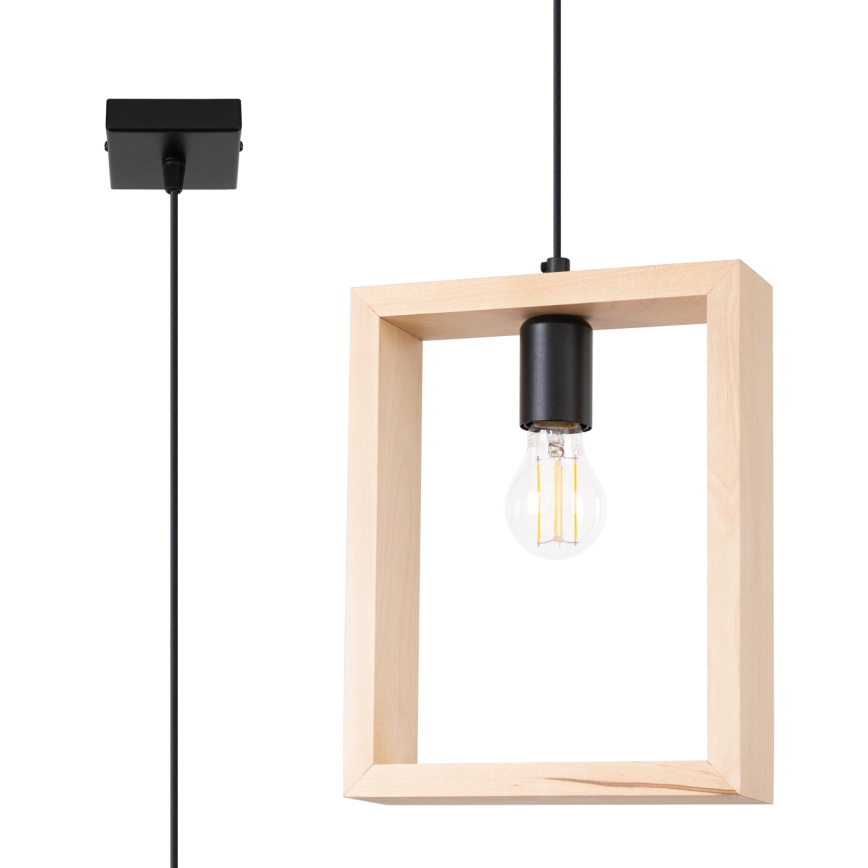 Luster na lanku ARIES 1xE27/15W/230V buk/béžová