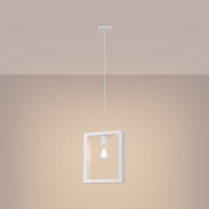 Luster na lanku ARIES 1xE27/15W/230V buk/biela