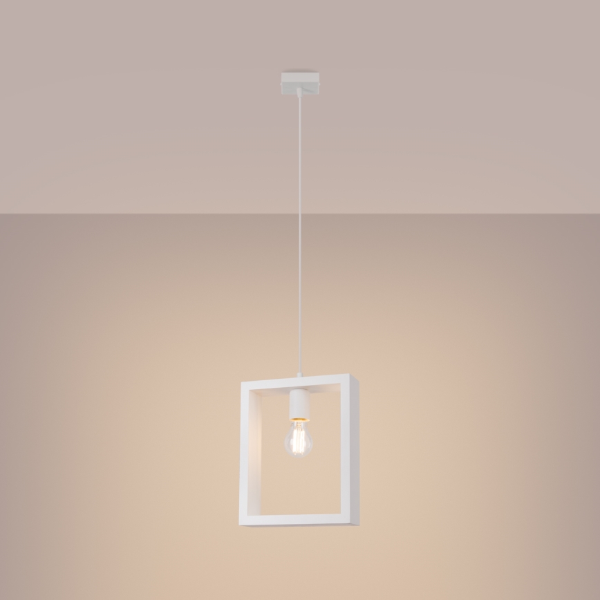 Luster na lanku ARIES 1xE27/15W/230V buk/biela