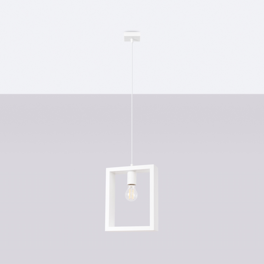 Luster na lanku ARIES 1xE27/15W/230V buk/biela