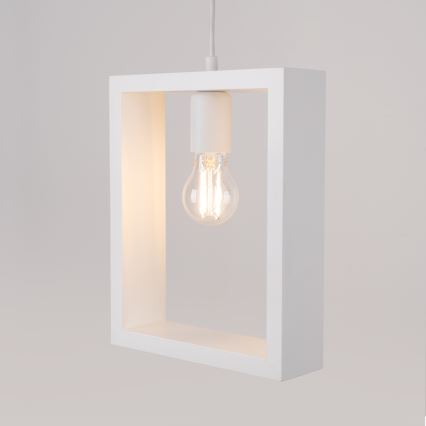 Luster na lanku ARIES 1xE27/15W/230V buk/biela