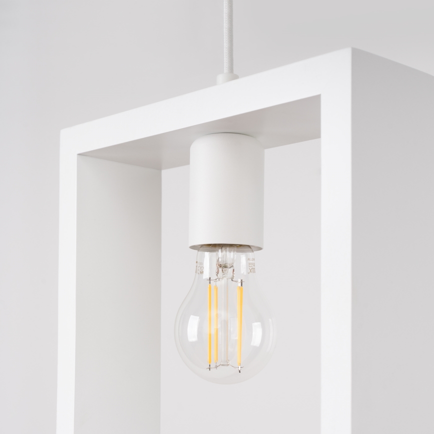 Luster na lanku ARIES 1xE27/15W/230V buk/biela