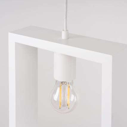 Luster na lanku ARIES 1xE27/15W/230V buk/biela