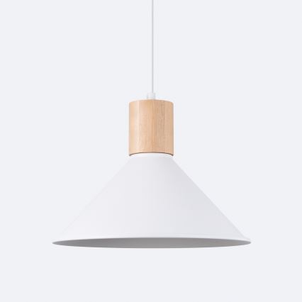 Luster na lanku JAGA 1xE27/15W/230V pr. 30 cm biela
