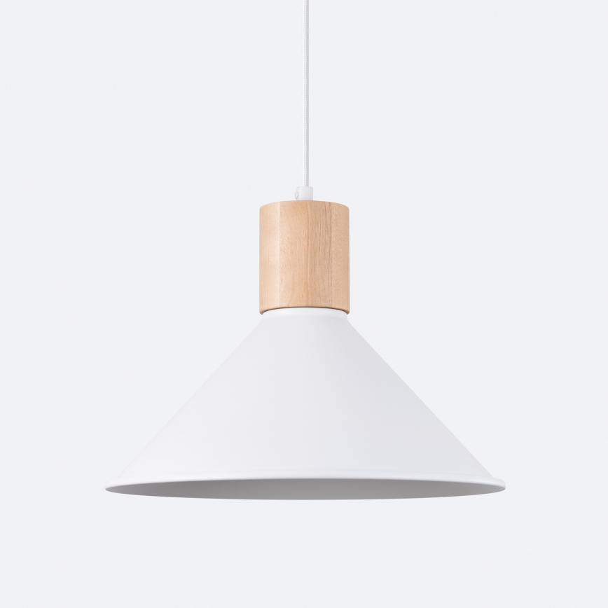 Luster na lanku JAGA 1xE27/15W/230V pr. 30 cm biela