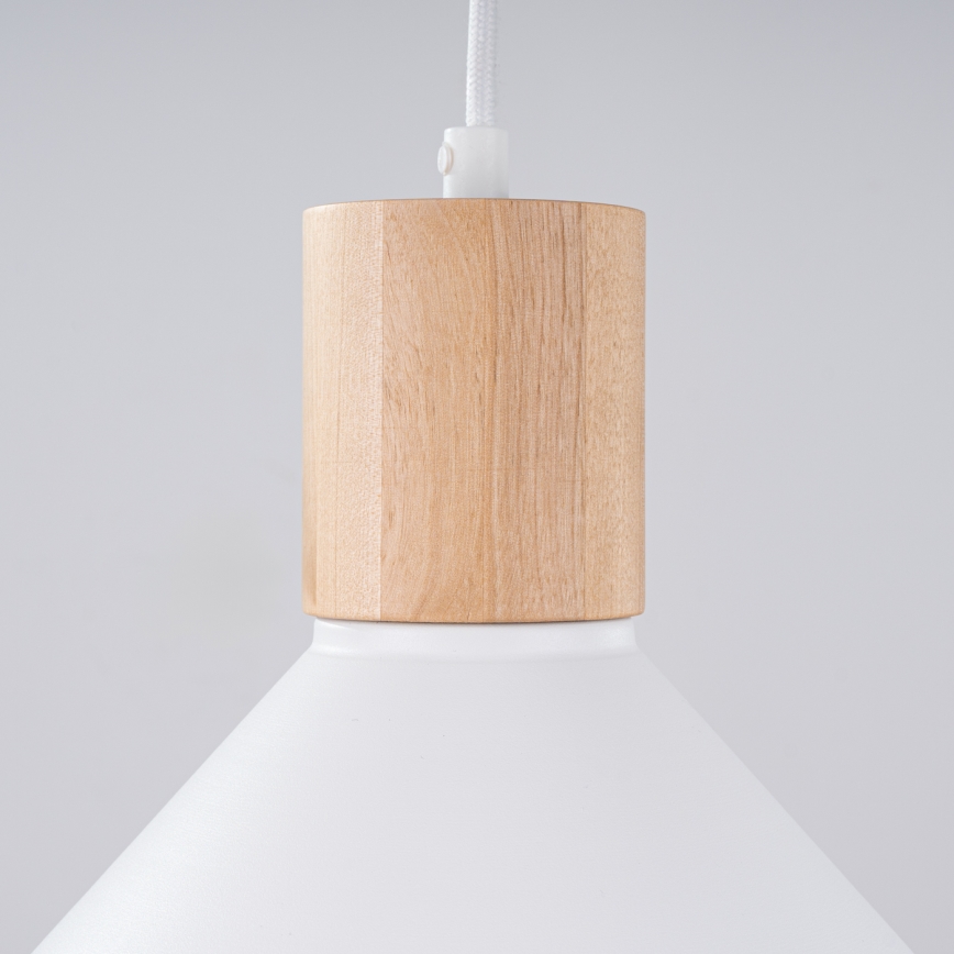 Luster na lanku JAGA 1xE27/15W/230V pr. 30 cm biela