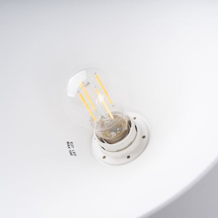 Luster na lanku JAGA 1xE27/15W/230V pr. 30 cm biela