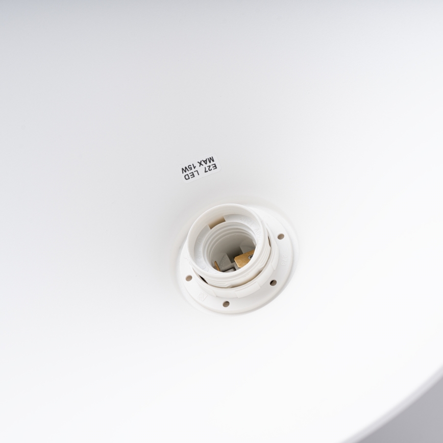 Luster na lanku JAGA 1xE27/15W/230V pr. 30 cm biela