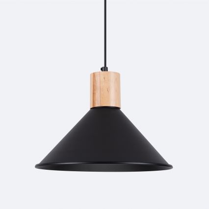 Luster na lanku JAGA 1xE27/15W/230V pr. 30 cm čierna