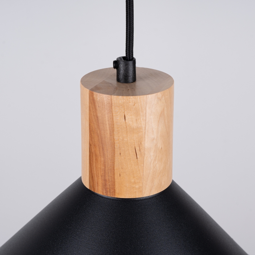 Luster na lanku JAGA 1xE27/15W/230V pr. 30 cm čierna