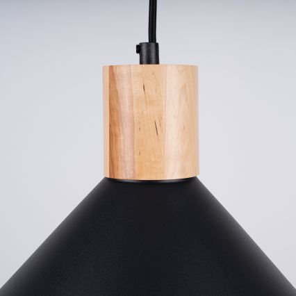 Luster na lanku JAGA 1xE27/15W/230V pr. 30 cm čierna