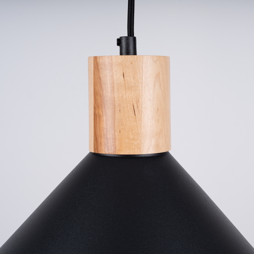 Luster na lanku JAGA 1xE27/15W/230V pr. 30 cm čierna