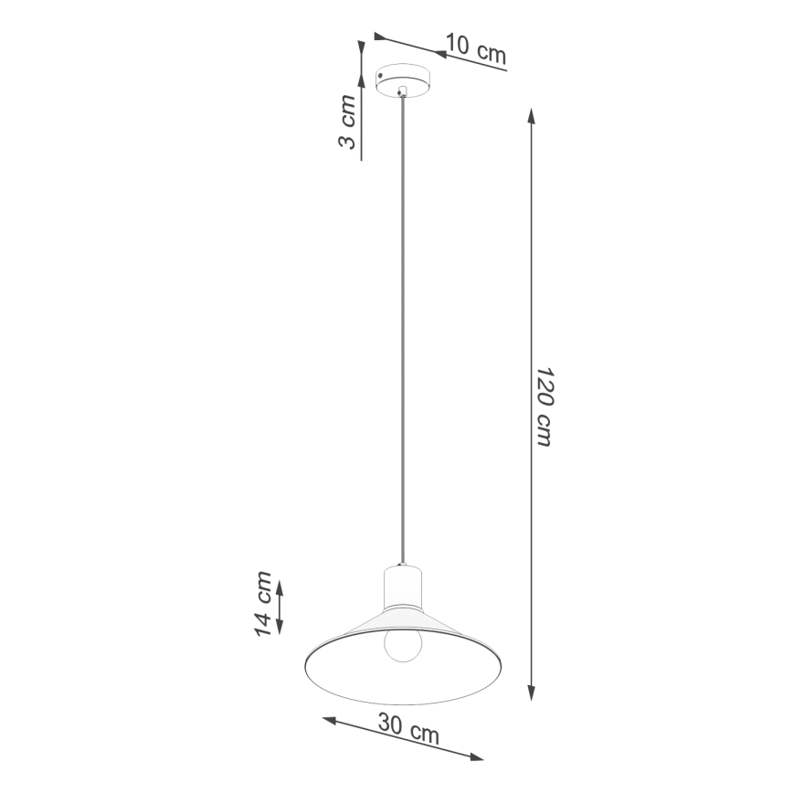 Luster na lanku JAGA 1xE27/15W/230V pr. 30 cm čierna