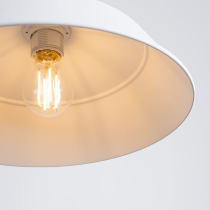 Luster na lanku FANO 1xE27/15W/230V pr. 34 cm biela