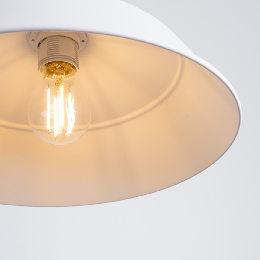 Luster na lanku FANO 1xE27/15W/230V pr. 34 cm biela