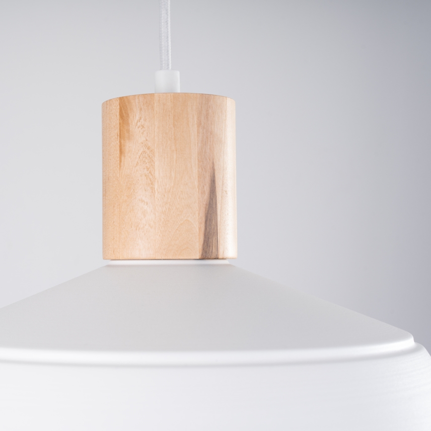 Luster na lanku FANO 1xE27/15W/230V pr. 34 cm biela