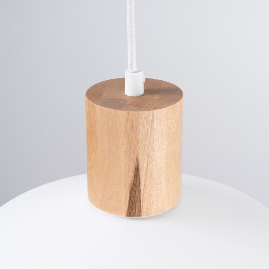 Luster na lanku FANO 1xE27/15W/230V pr. 34 cm biela