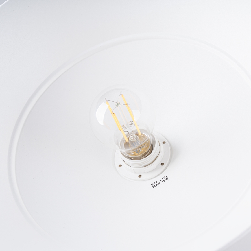 Luster na lanku FANO 1xE27/15W/230V pr. 34 cm biela