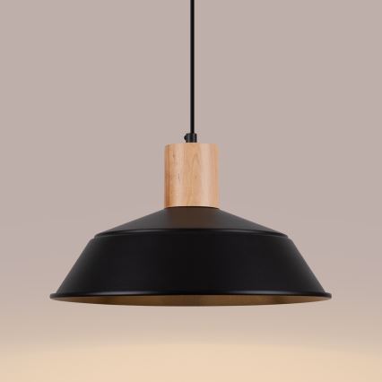 Luster na lanku FANO 1xE27/15W/230V pr. 34 cm čierna