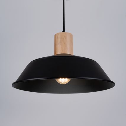 Luster na lanku FANO 1xE27/15W/230V pr. 34 cm čierna
