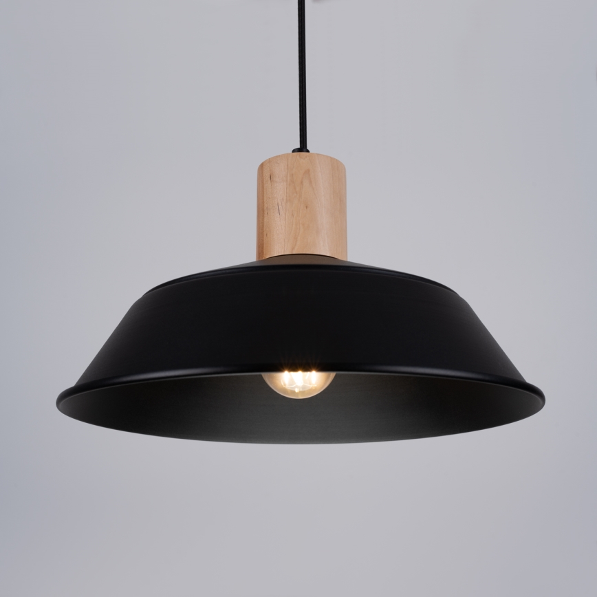 Luster na lanku FANO 1xE27/15W/230V pr. 34 cm čierna