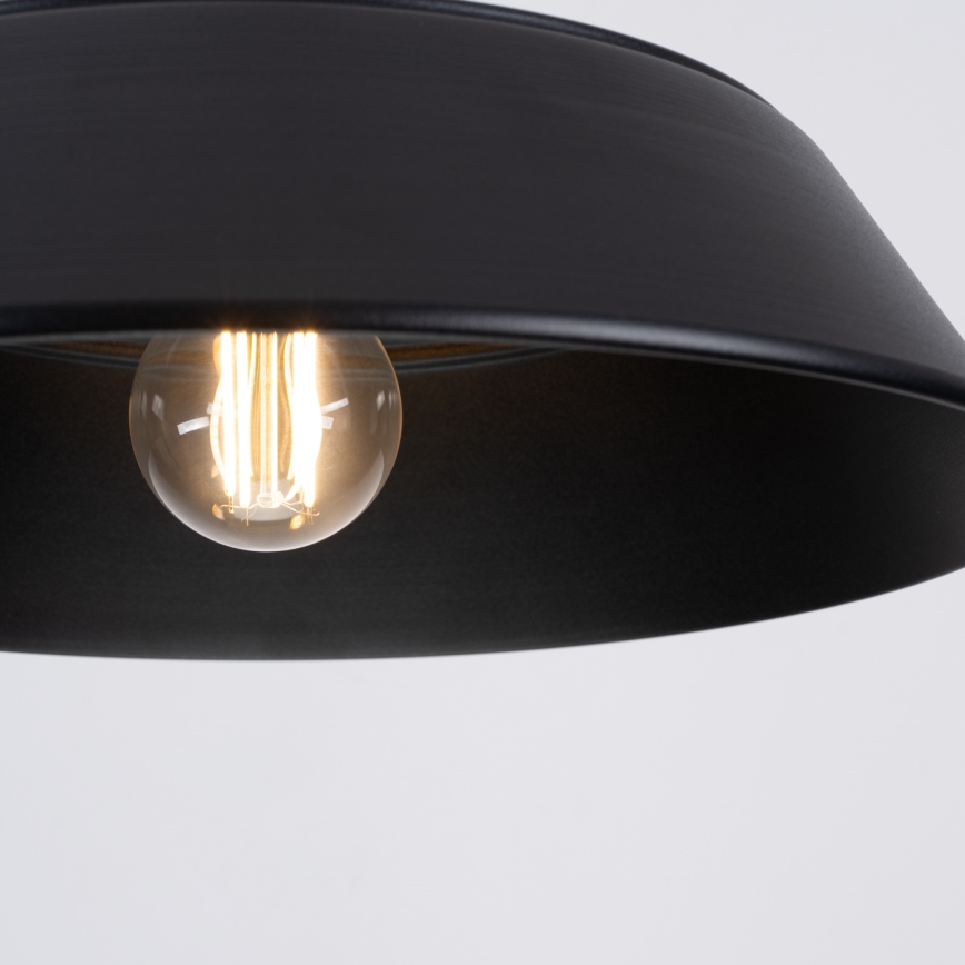 Luster na lanku FANO 1xE27/15W/230V pr. 34 cm čierna
