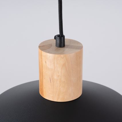 Luster na lanku FANO 1xE27/15W/230V pr. 34 cm čierna