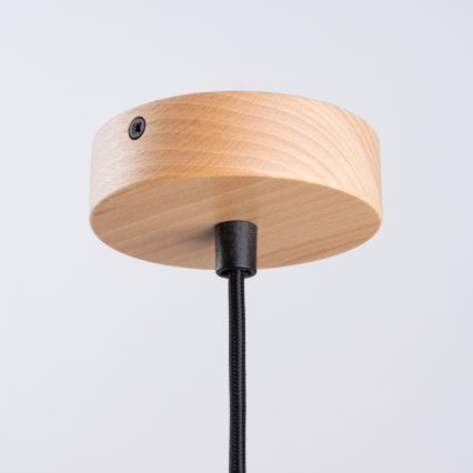 Luster na lanku FANO 1xE27/15W/230V pr. 34 cm čierna